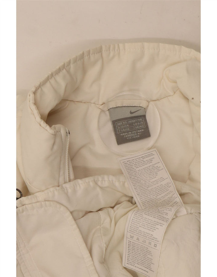 Nike Womens Windbreaker Jacket UK 4/6 XS White Cotton