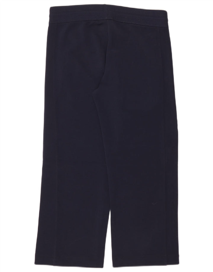 VINTAGE Womens Tracksuit Trousers UK 14 Medium  Navy Blue Polyamide
