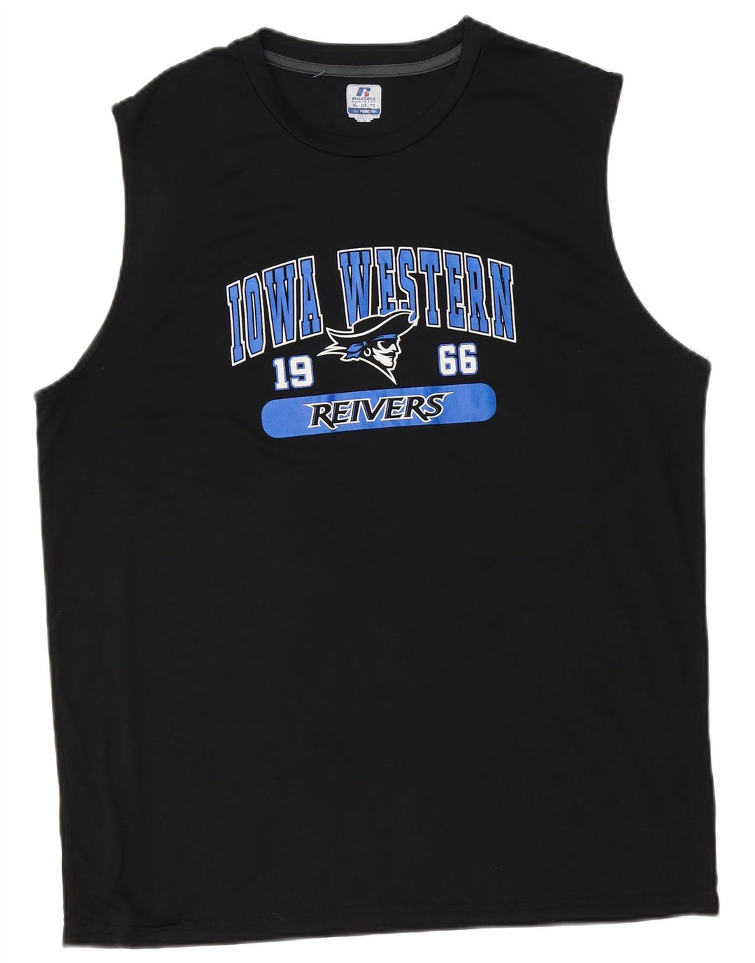 Russell Athletic Mens Dri-Power Graphic Vest Top XL Black