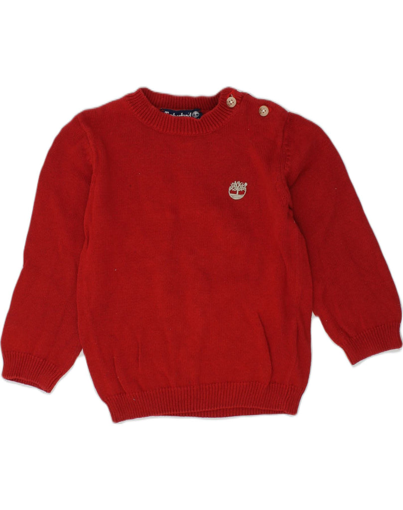 TIMBERLAND Baby Boys Crew Neck Jumper Sweater 18-24 Months Red Cotton | Vintage Timberland | Thrift | Second-Hand Timberland | Used Clothing | Messina Hembry 