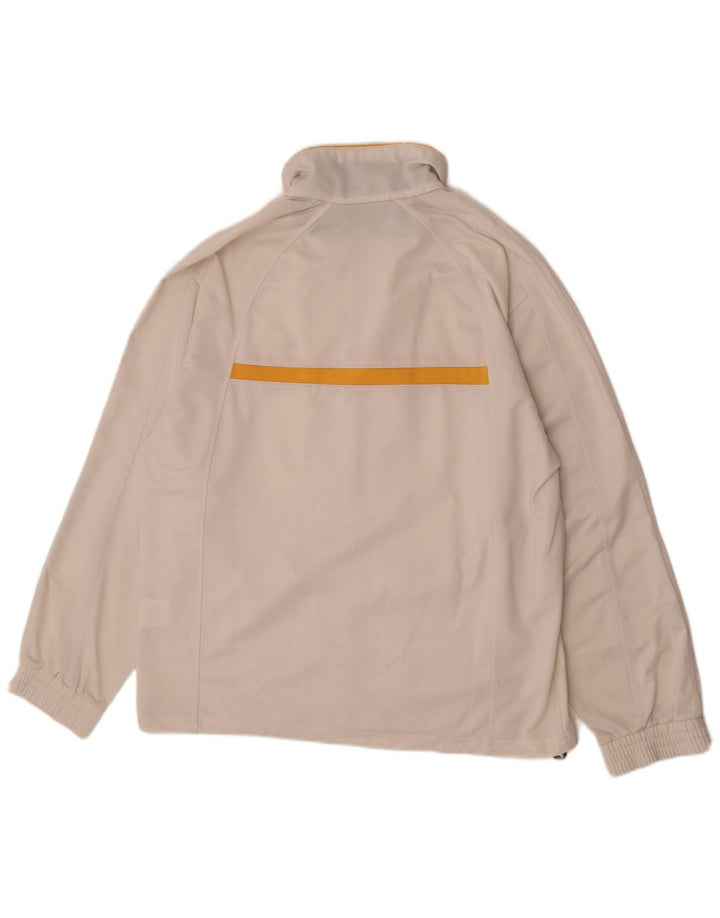 Lotto Mens Tracksuit Top Jacket XL Off White Colourblock Polyester