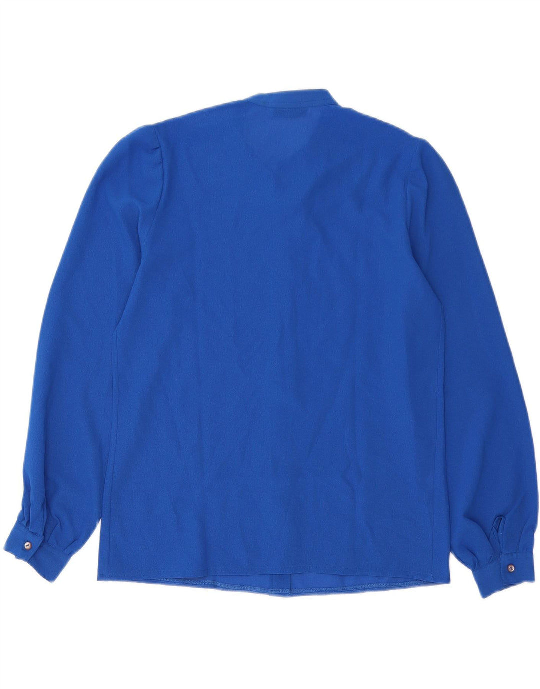 MARCELLO CIONI Womens Shirt Blouse IT 46 Large Blue Polyester