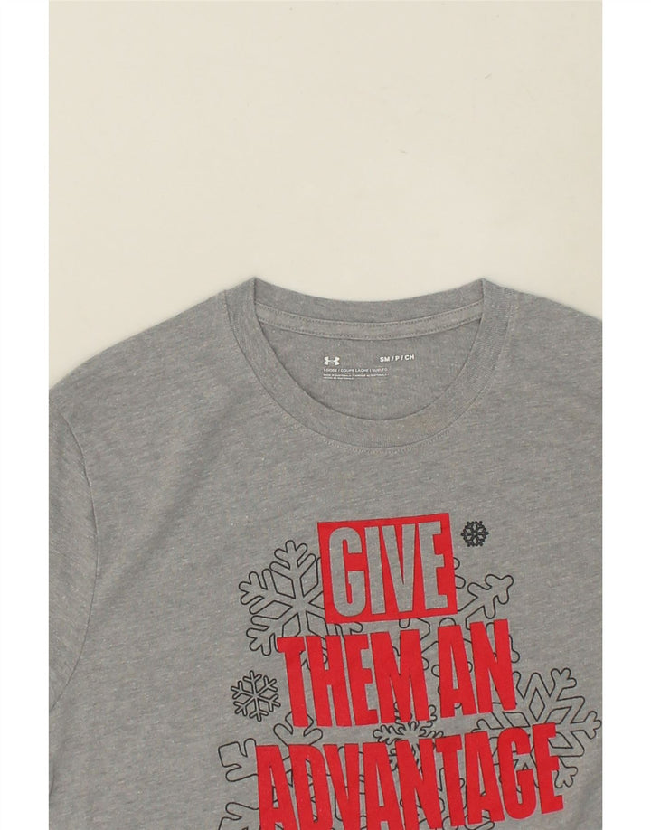 UNDER ARMOUR Mens Graphic T-Shirt Top Small Grey Cotton | Vintage Under Armour | Thrift | Second-Hand Under Armour | Used Clothing | Messina Hembry 