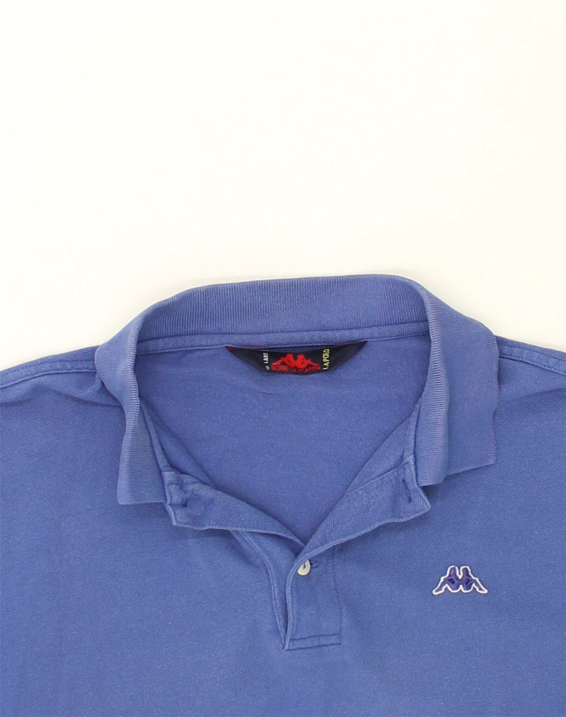 KAPPA Mens Polo Shirt Large Blue Cotton | Vintage Kappa | Thrift | Second-Hand Kappa | Used Clothing | Messina Hembry 