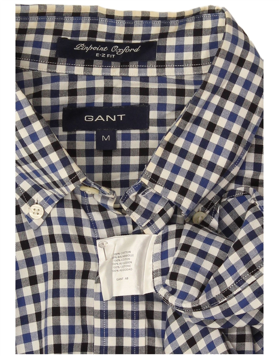 Gant Mens E-Z Fit Shirt Medium Multicoloured Gingham Cotton