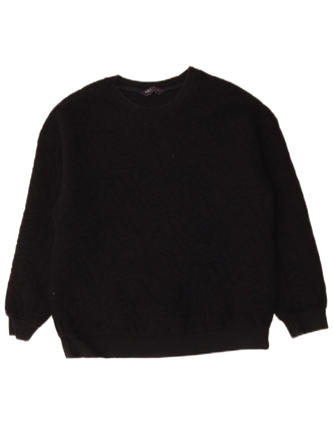 Marks & Spencer Womens Oversized Sweatshirt Jumper UK 10 Small Navy Blue
