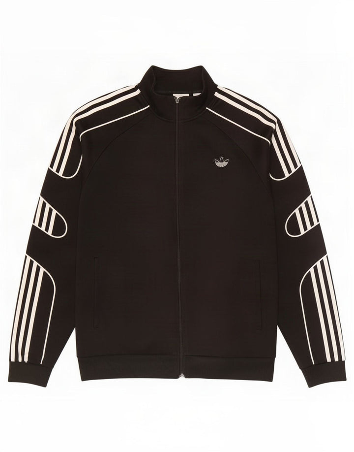 Adidas Mens Tracksuit Top Jacket XL Black Polyester