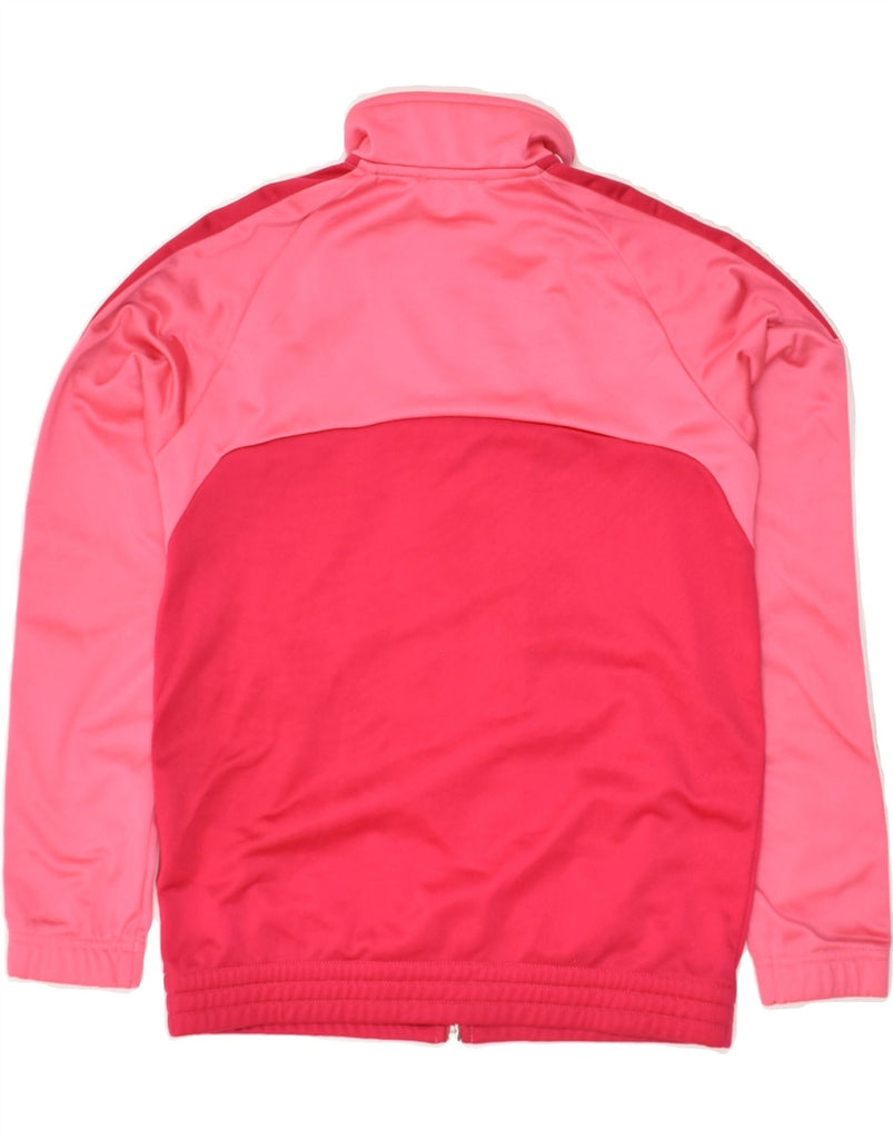 ADIDAS Girls Tracksuit Top Jacket 11-12 Years Pink Colourblock Polyester | Vintage Adidas | Thrift | Second-Hand Adidas | Used Clothing | Messina Hembry 