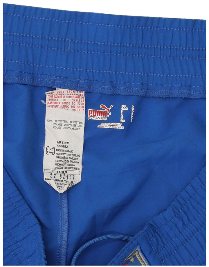 Puma Mens Italia Graphic Sport Shorts Large Blue Polyester