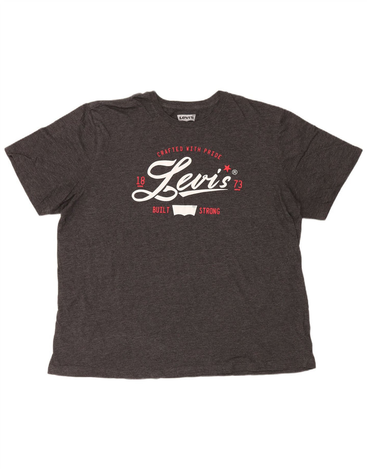 Levi's Mens Graphic T-Shirt Top 2XL Grey Cotton