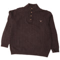 Gant Mens Button Neck Jumper Sweater 2XL Black Cotton