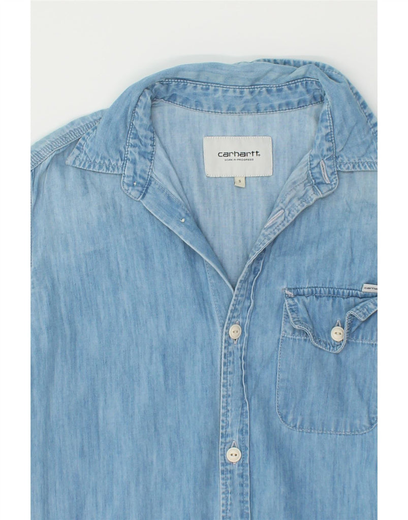 CARHARTT Womens Denim Playsuit UK 10 Small Blue Cotton | Vintage Carhartt | Thrift | Second-Hand Carhartt | Used Clothing | Messina Hembry 
