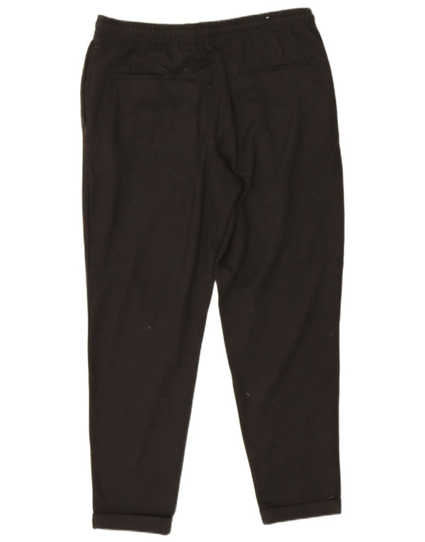 Zara Mens Tapered Chino Trousers Large W32 L28 Black Polyester