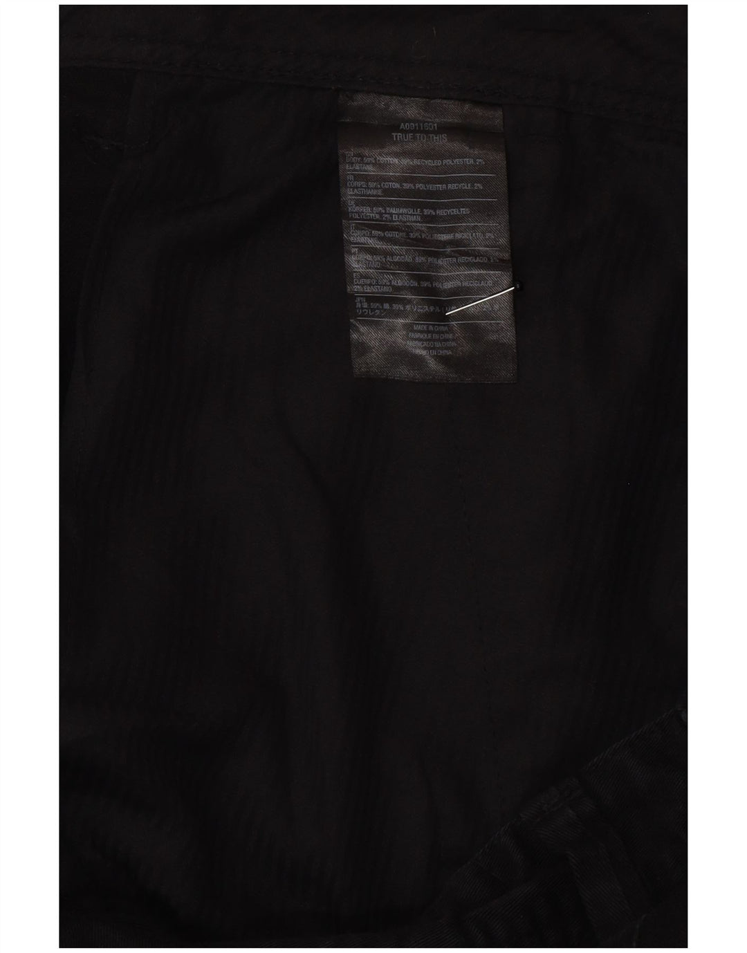 Volcom Mens Chino Shorts W40 XL Black Cotton