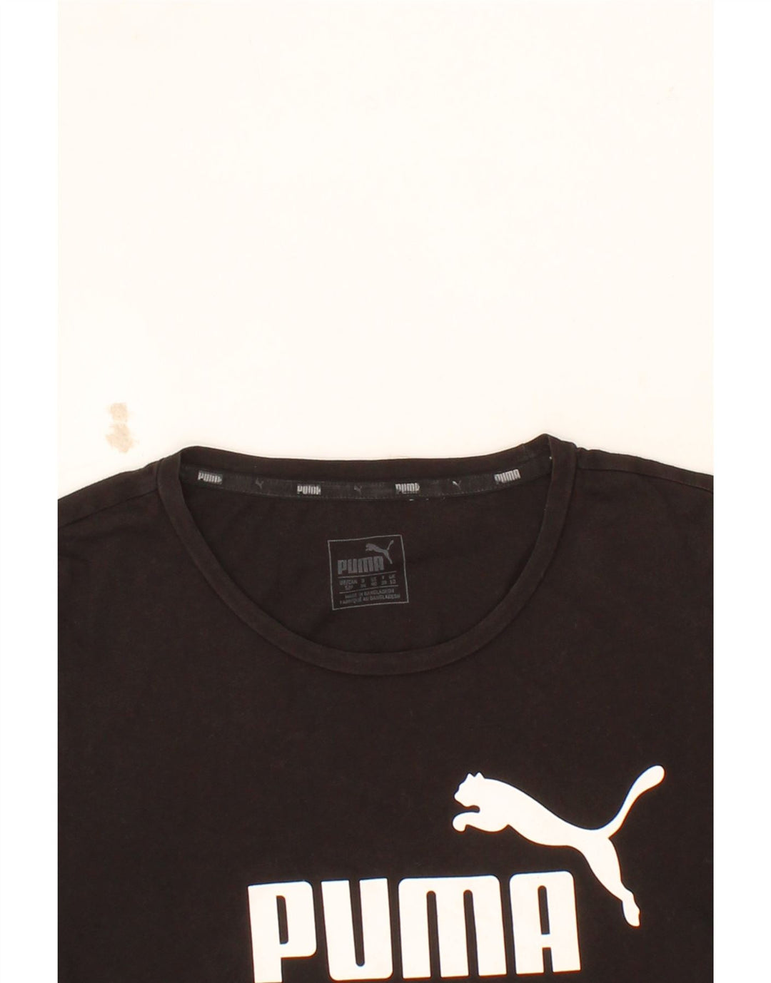 PUMA Womens Graphic T-Shirt Top UK 10 Small Black Vintage Puma and Second-Hand Puma from Messina Hembry 