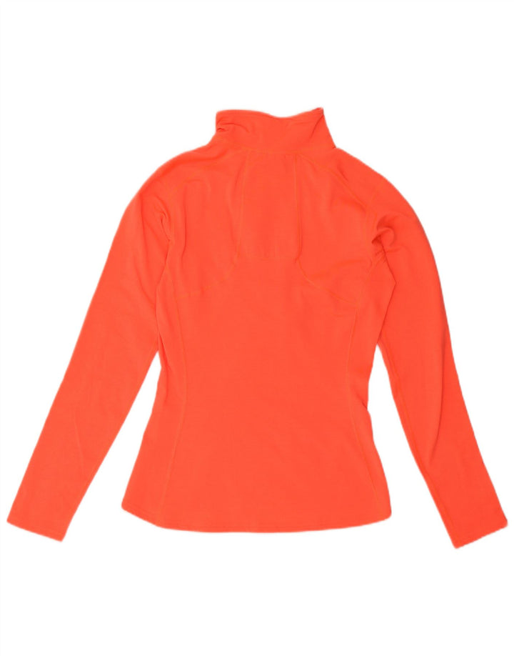 The North Face Womens Zip Neck Pullover Tracksuit Top UK 6 XS Orange