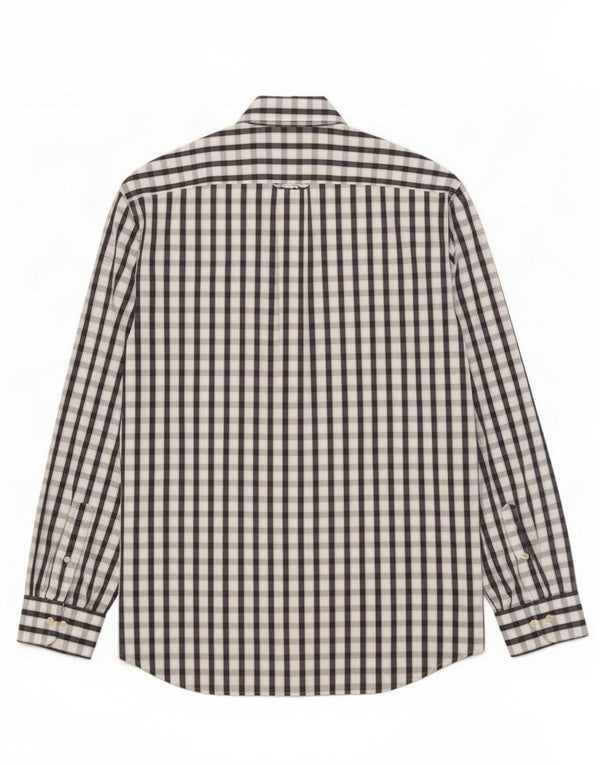 Gant Mens Shirt Medium White Check Cotton