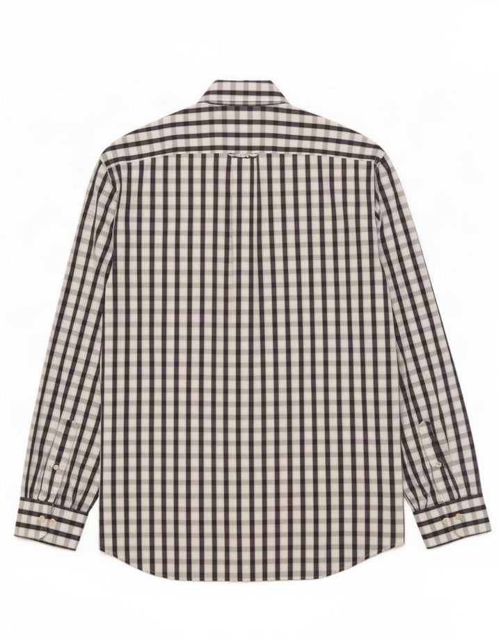 Gant Mens Shirt Medium White Check Cotton