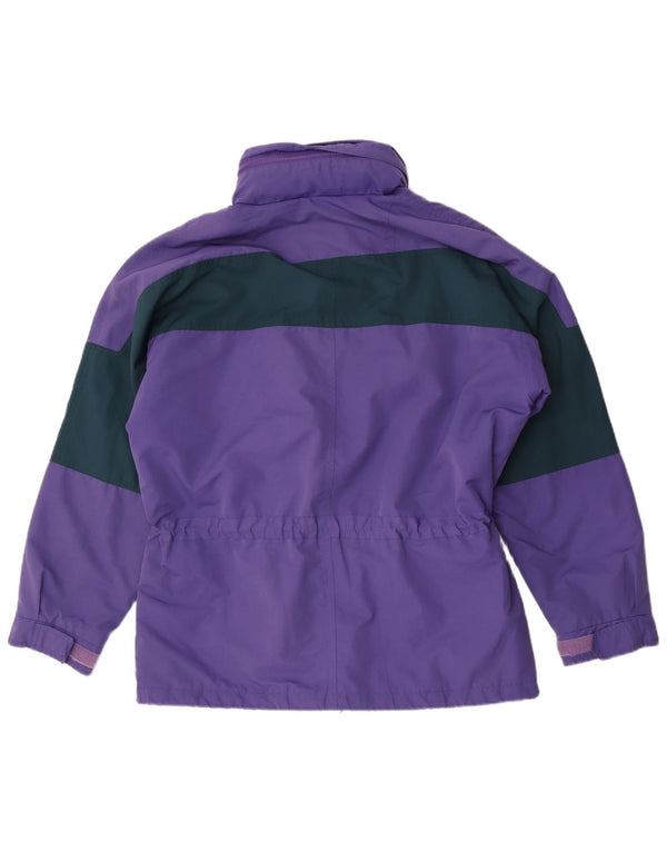 Vaude Mens Loose Fit Hooded Ski Jacket UK 38 Medium Purple Colourblock