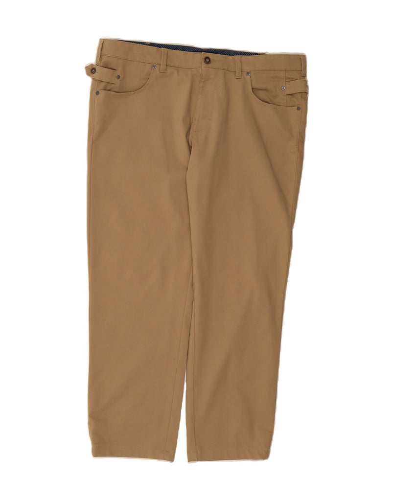 HARMONT & BLAINE Mens Straight Casual Trousers IT 56 3XL W40 L30 Beige Vintage Harmont & Blaine and Second-Hand Harmont & Blaine from Messina Hembry 