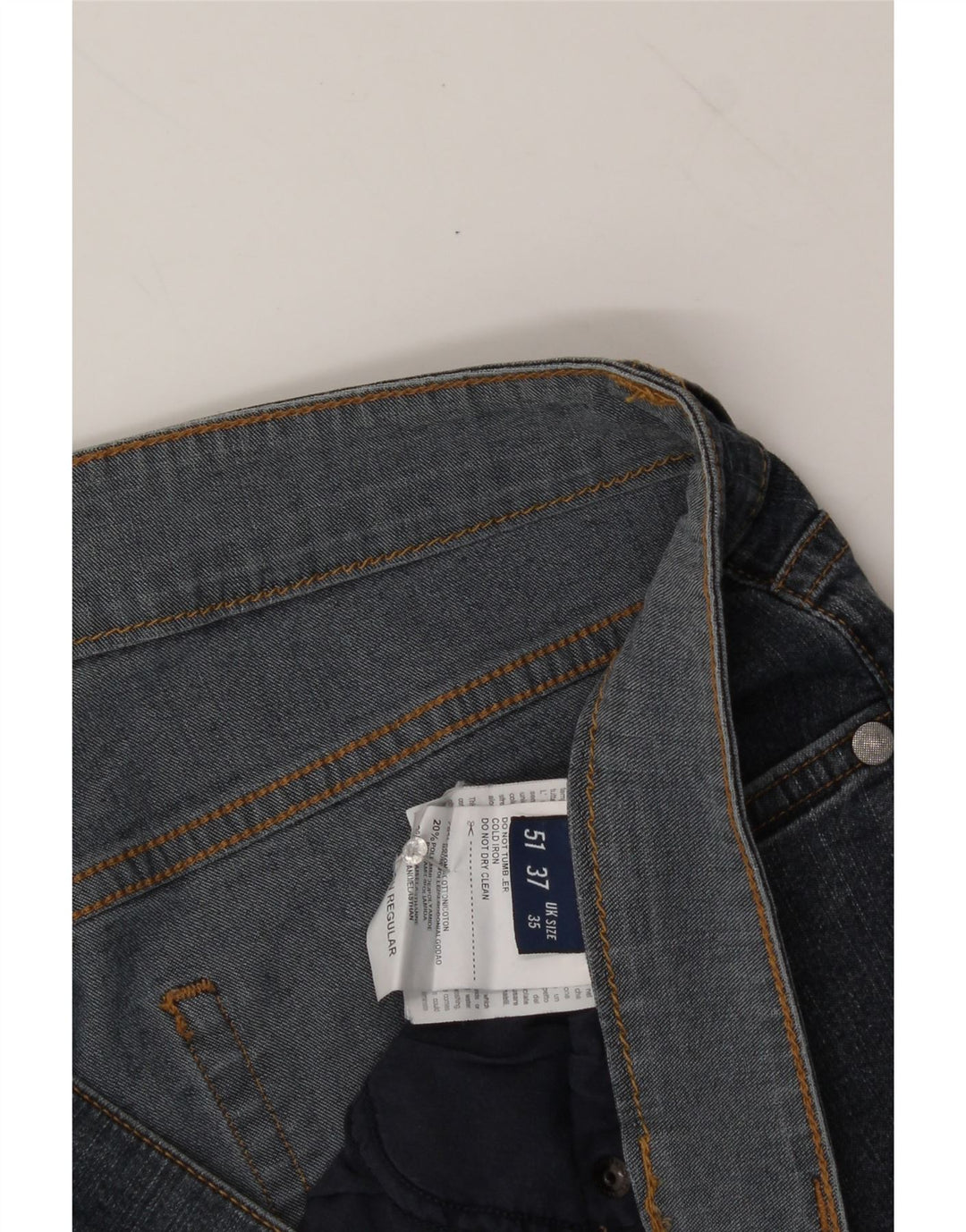 TRUSSARDI Mens Straight Jeans W35 L33 Blue Cotton Vintage Trussardi and Second-Hand Trussardi from Messina Hembry 