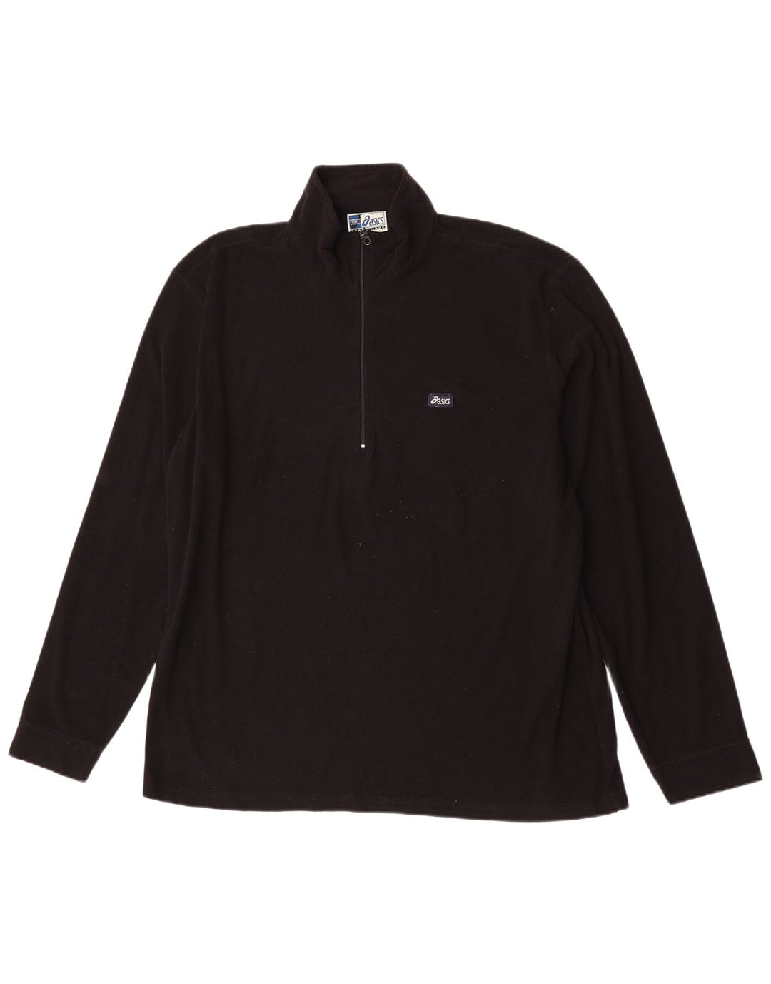 Asics Mens Zip Neck Pullover Tracksuit Top 2XL Black Polyester