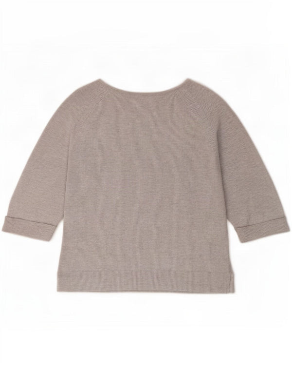 Massimo Dutti Womens Top 3/4 Sleeve UK 16 Large Grey