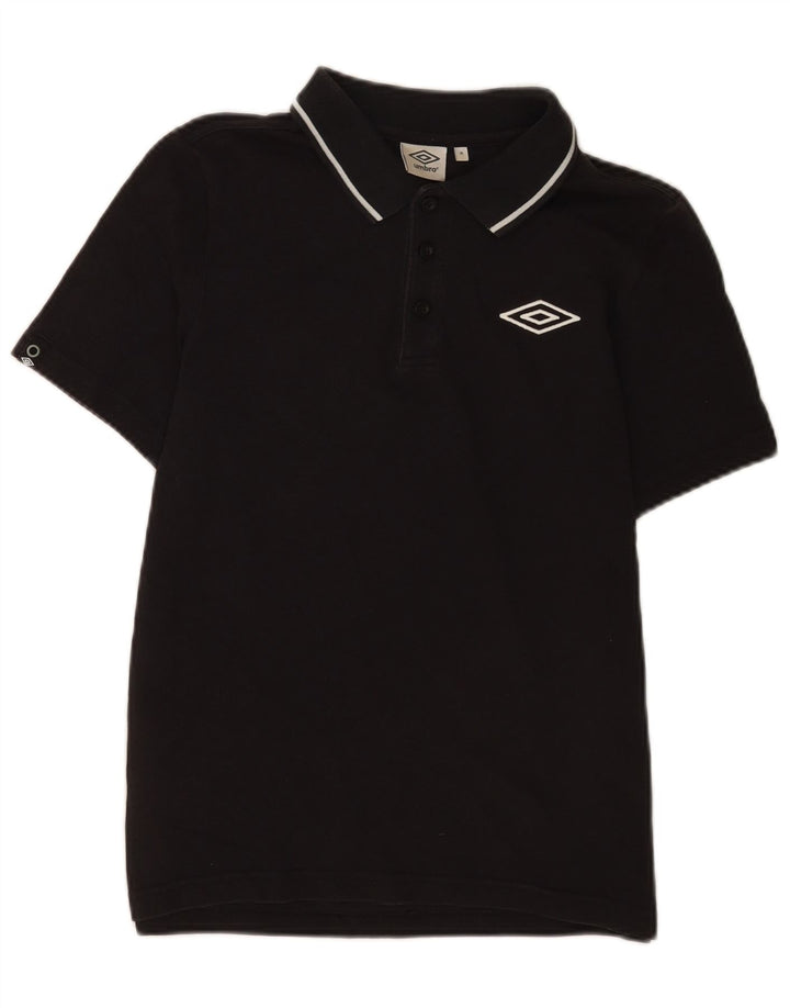 Umbro Mens Polo Shirt Medium Black Cotton