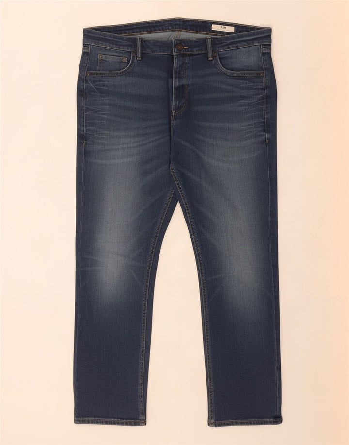 Marks & Spencer Mens Slim Jeans W38 L29 Blue Cotton