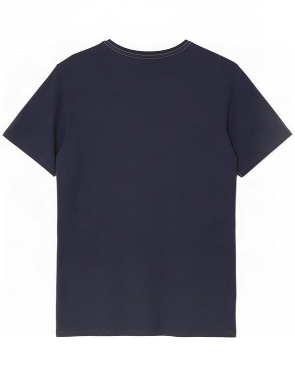 Guess Mens Slim Fit Graphic T-Shirt Top UK 36 Small Navy Blue Cotton
