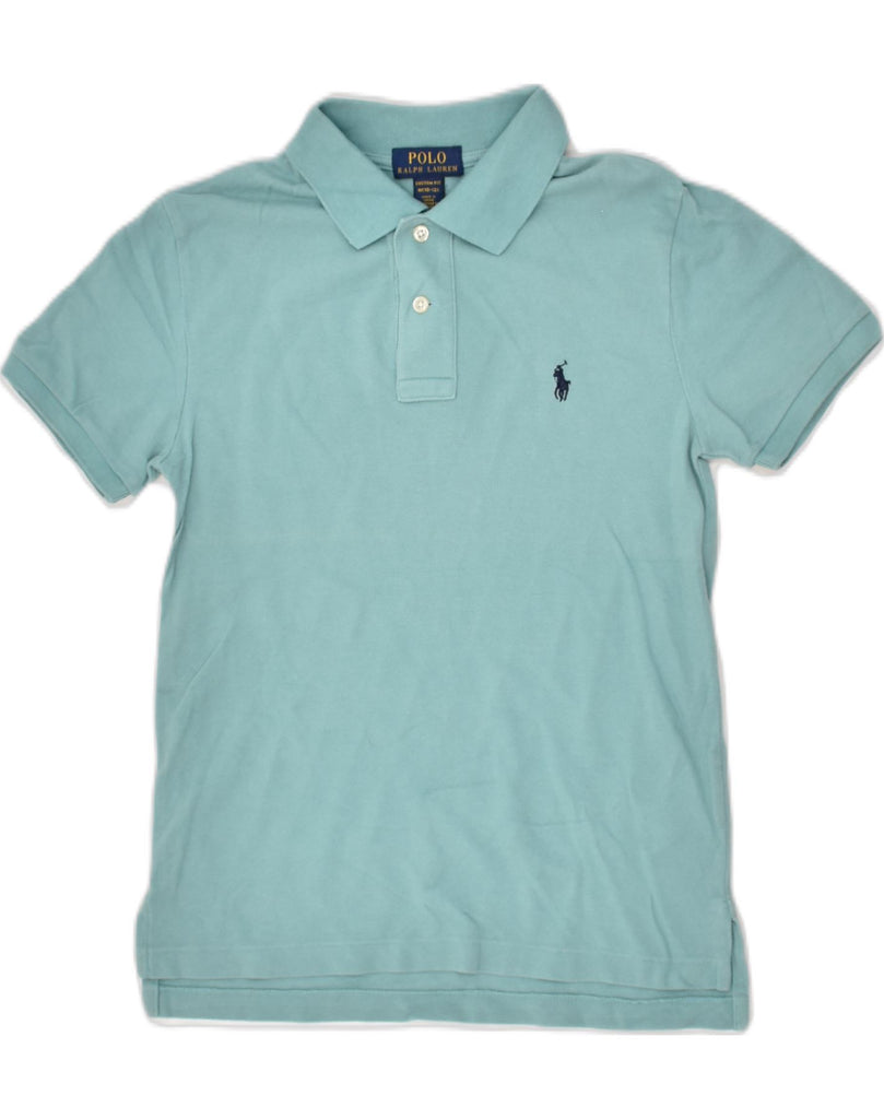 POLO RALPH LAUREN Boys Custom Fit Polo Shirt 10-11 Years Medium Turquoise | Vintage Polo Ralph Lauren | Thrift | Second-Hand Polo Ralph Lauren | Used Clothing | Messina Hembry 