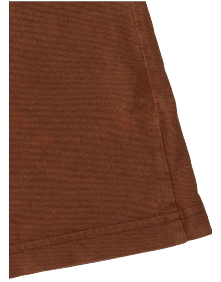 PENGUIN Mens Polo Shirt Large Brown Cotton
