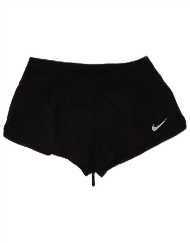 Nike Womens Dri Fit Sport Shorts UK 10 Small Black Polyester