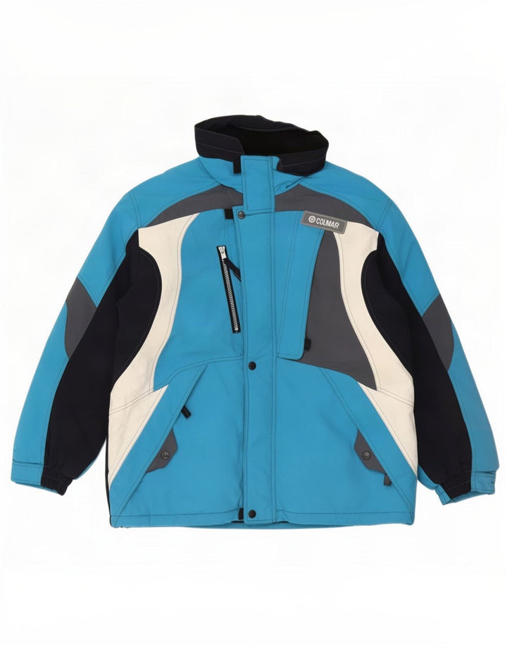 Colmar Mens Hooded Ski Jacket EU 42 XS Blue Colourblock