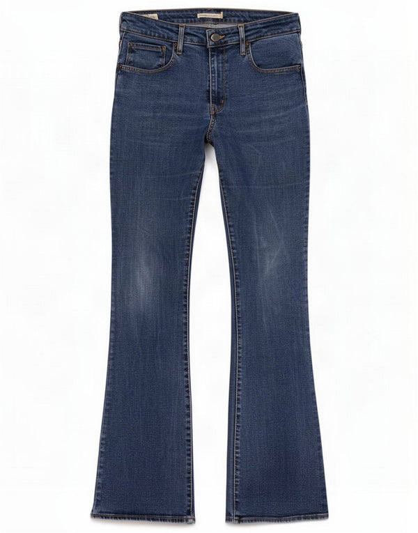 Levi's Womens 725 High Rise Bootcut Jeans W31 L32 Blue Cotton