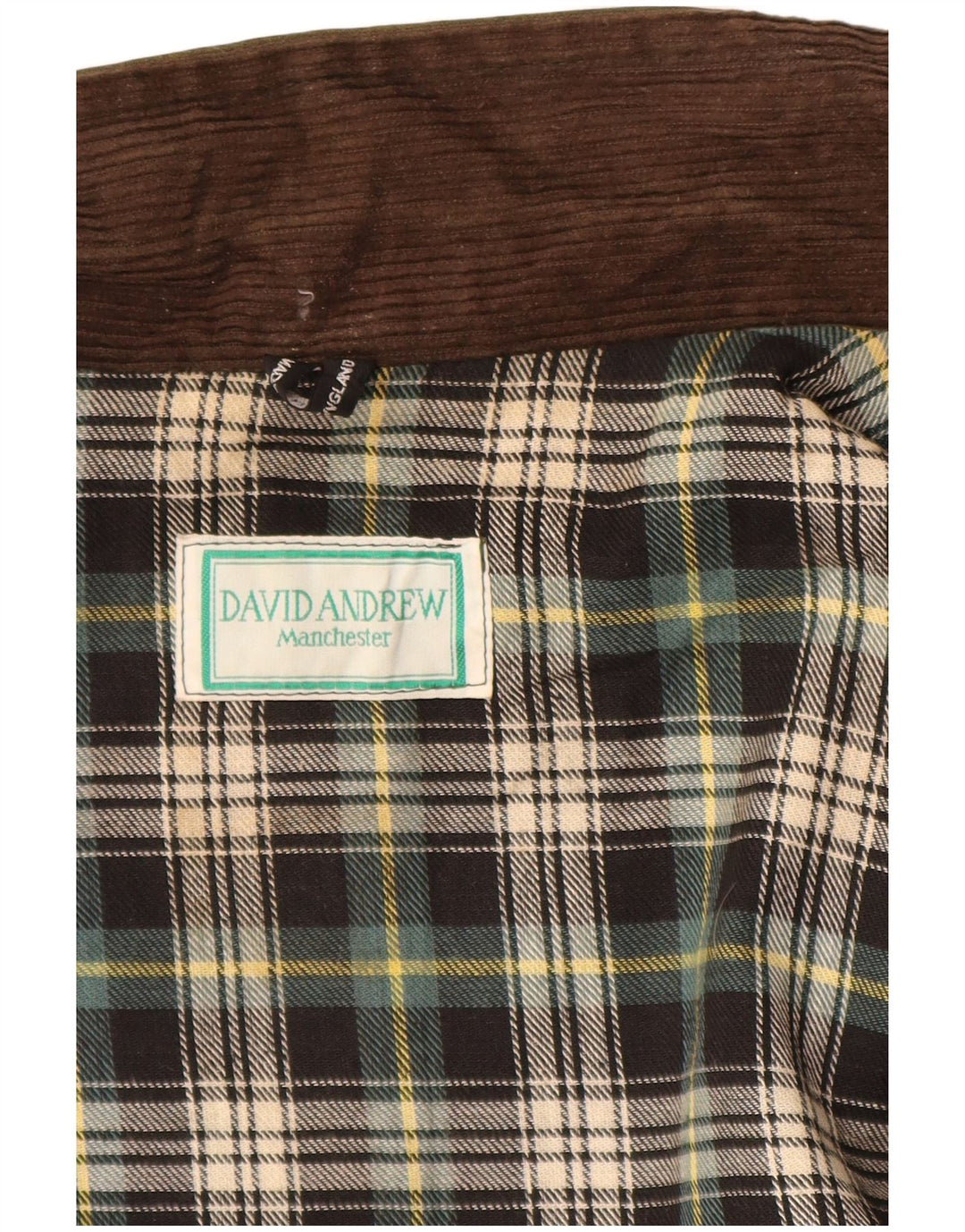 DAVID ANDREW Mens Manchester Waxed Cotton Gilet UK 40 Large Khaki Cotton