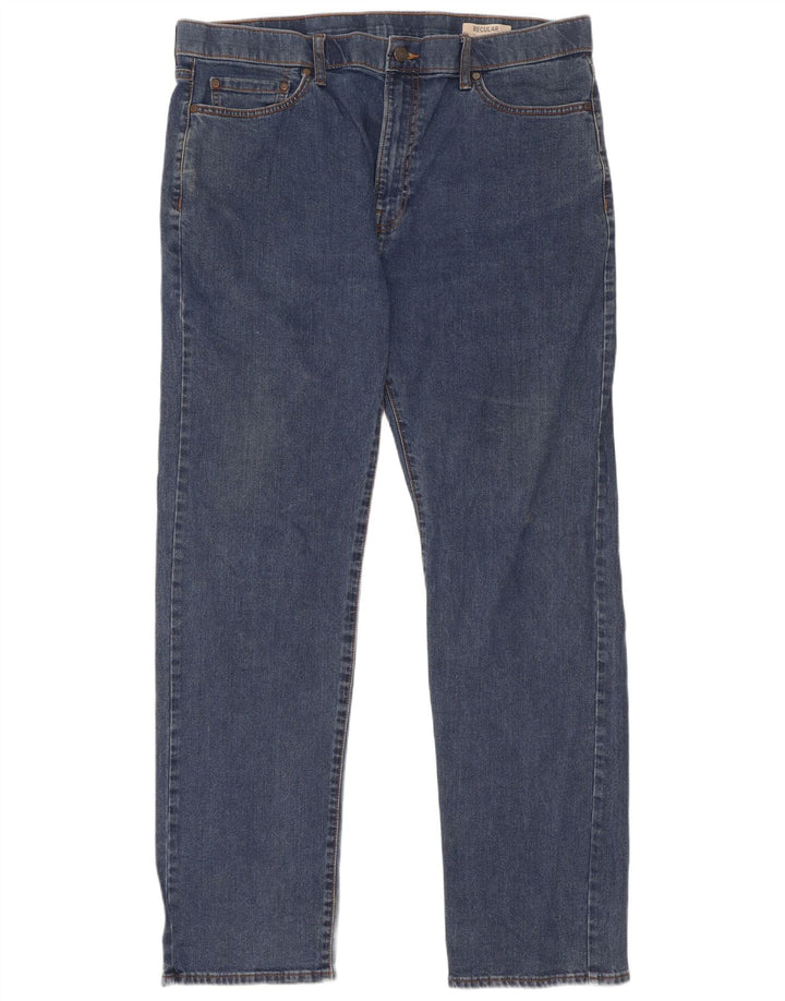 Marks & Spencer Mens Regular Straight Jeans W38 L33 Blue Cotton
