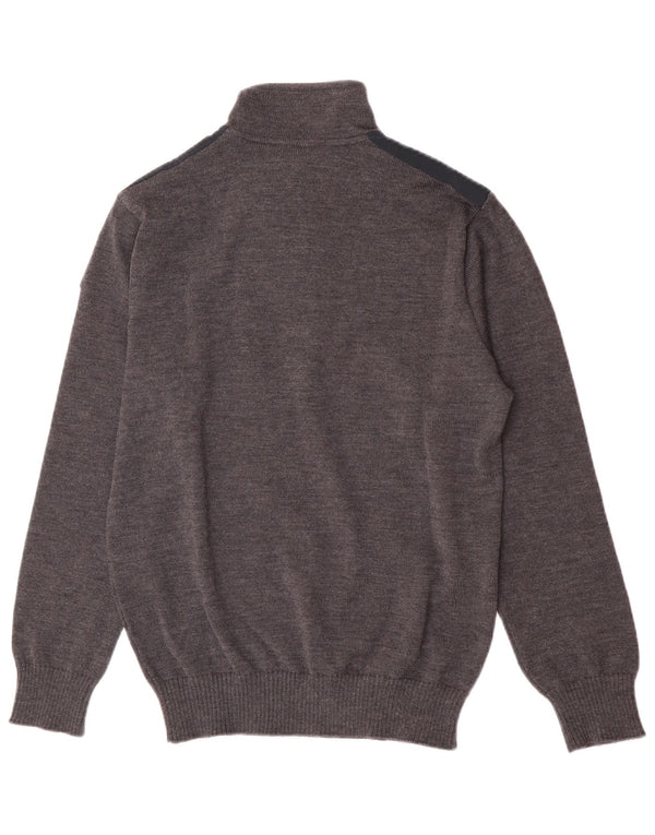 Paul & Shark Mens BRETAGNE Zip Neck Jumper Sweater Large Grey Colourblock