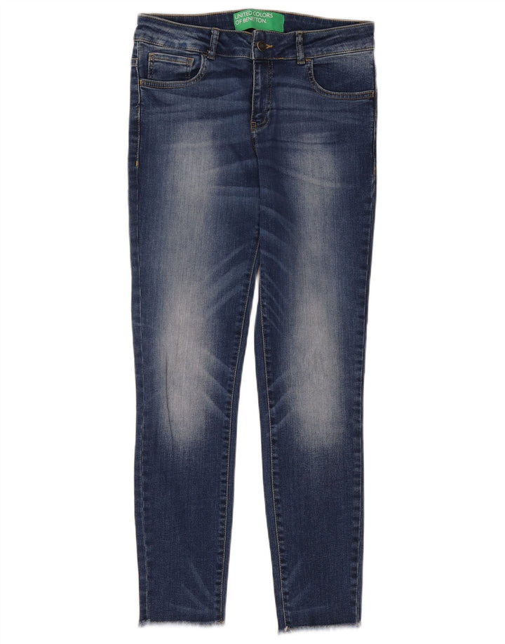 BENETTON Womens Slim Jeans W30 L27 Blue Cotton