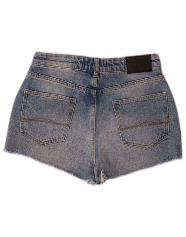 Jack Wills Womens Salcombe High Waist Denim Shorts UK 8 Small W28 Blue