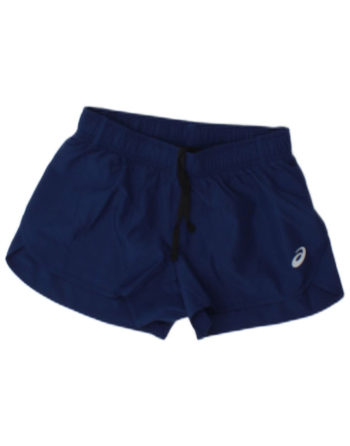 ASICS Womens Sport Shorts UK 6 XS  Navy Blue Polyester
