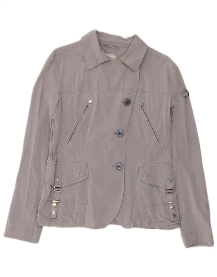 PEUTEREY Womens Utility Jacket IT 48 XL Grey Cupro