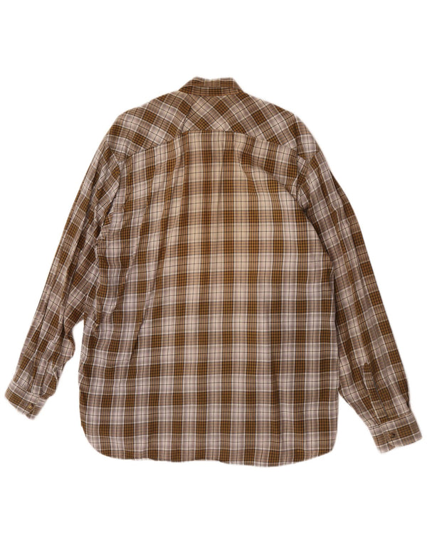 Wrangler Mens Flannel Shirt XL Brown Check