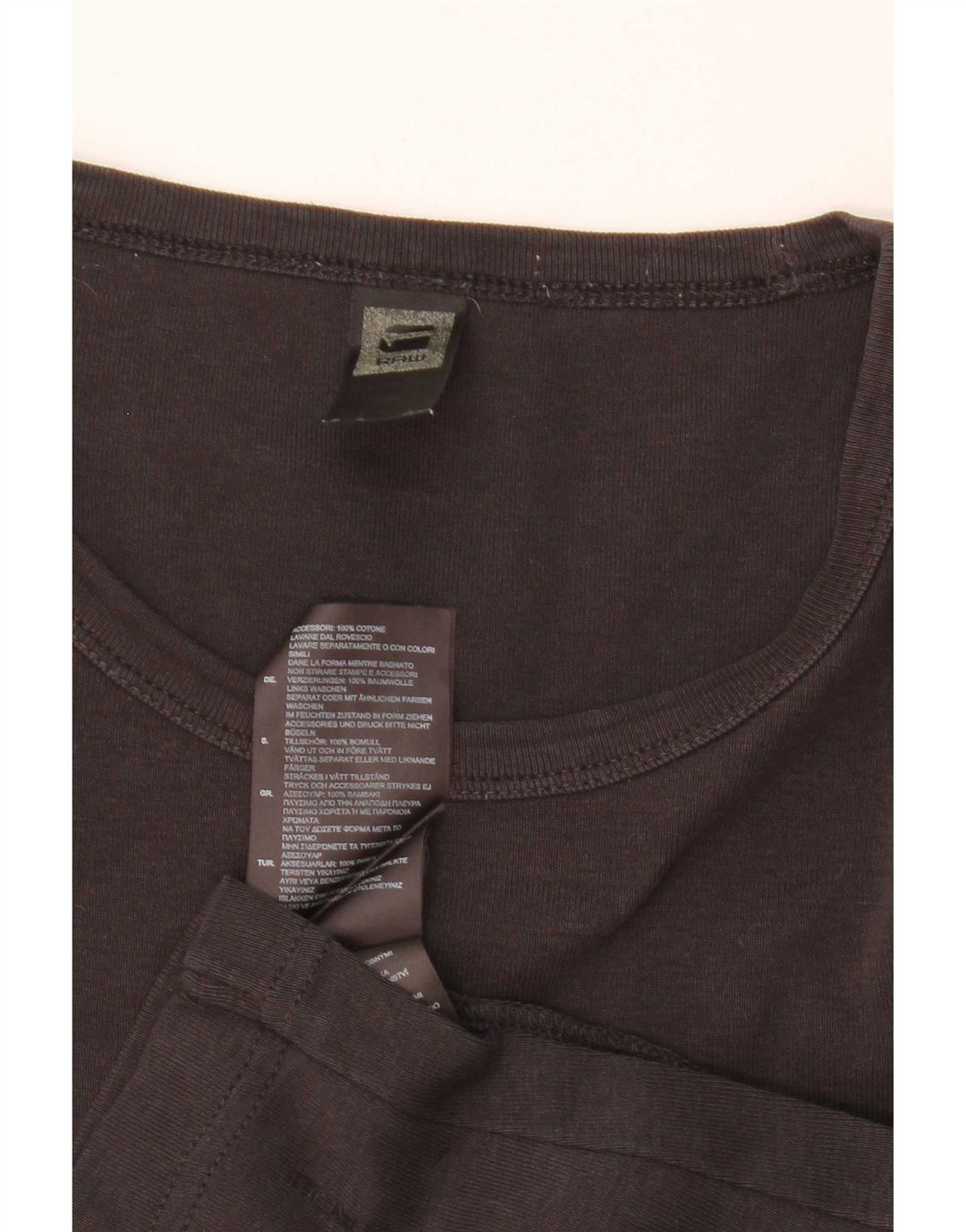 G-Star Mens Top Long Sleeve Medium Black Cotton