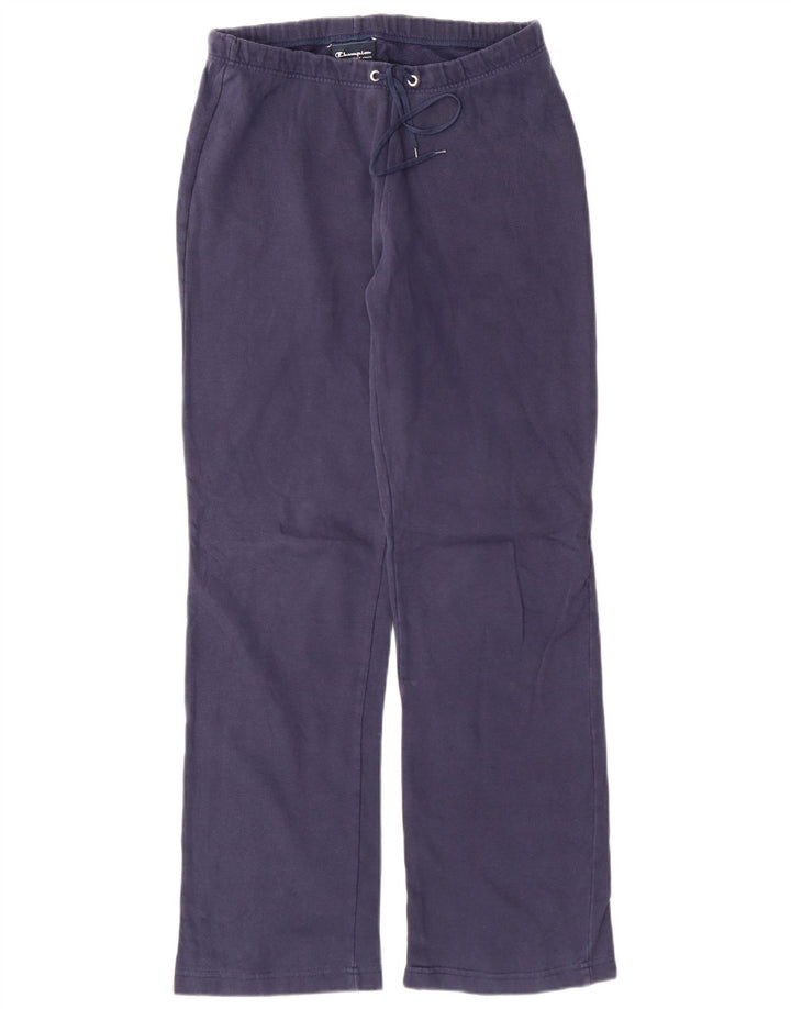 Champion Womens Easy Fit Tracksuit Trousers UK 8 Small Navy Blue Cotton