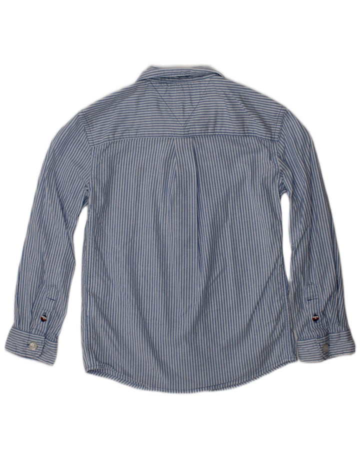 TOMMY HILFIGER Boys Shirt 4-5 Years Blue Striped Cotton