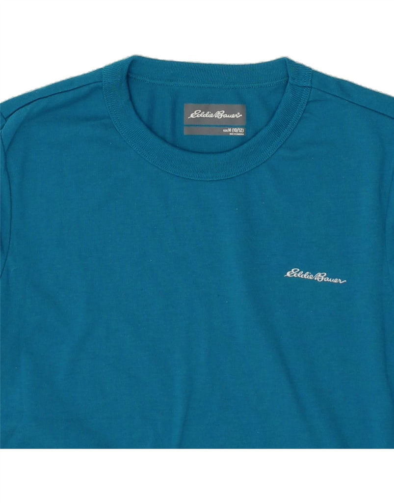 EDDIE BAUER Boys T-Shirt Top 10-11 Years Medium Blue Polyester Vintage Eddie Bauer and Second-Hand Eddie Bauer from Messina Hembry 