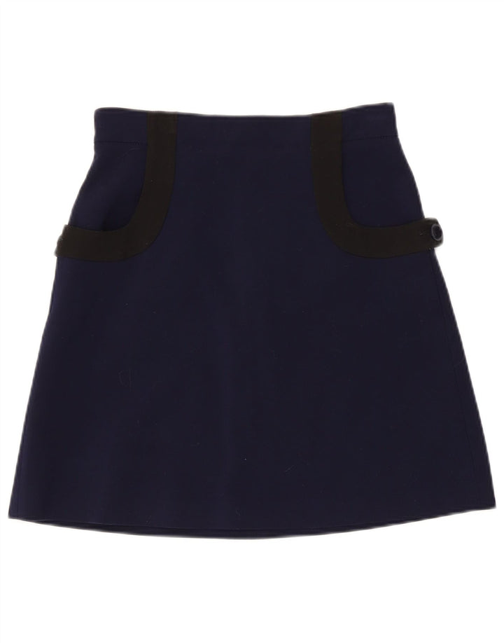 Max & Co. Womens A-Line Skirt W26 Small Navy Blue