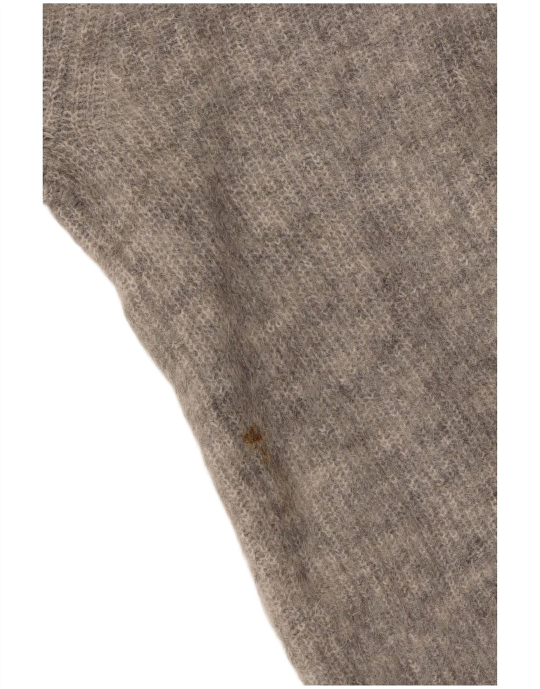 ZARA Womens Crop V-Neck Jumper Sweater UK 14 Medium Grey Flecked