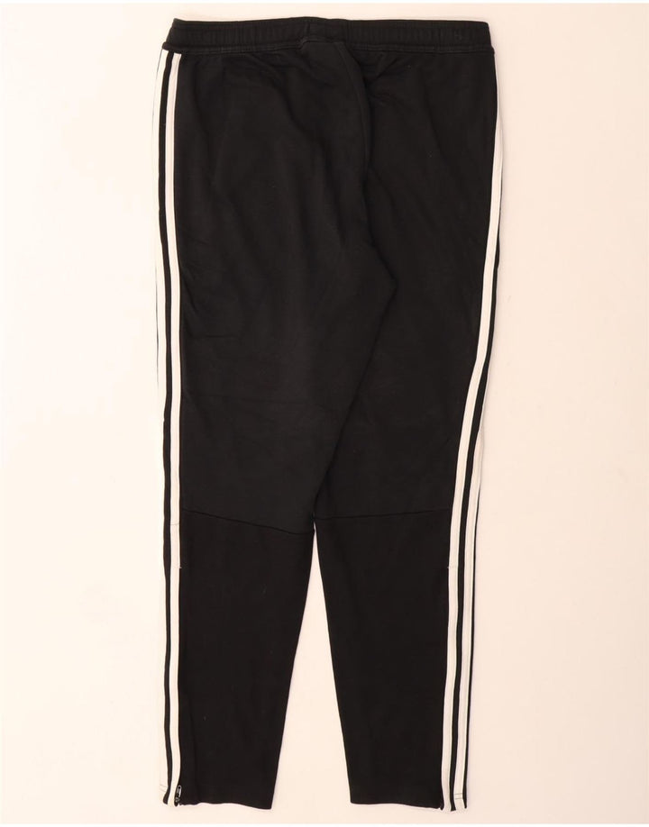 ADIDAS Mens Tracksuit Trousers Medium  Black Cotton